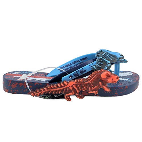 Chinelo Infantil Ipanema Dinossauro Neon - Azul - 29/30
