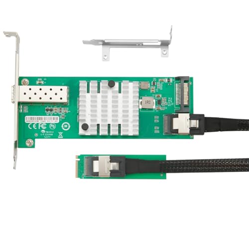Image of M.2 M-Key Single SFP+ Port 10G Ethernet LAN Adapter with 50cm Cable, with Intel 82599EN Controller