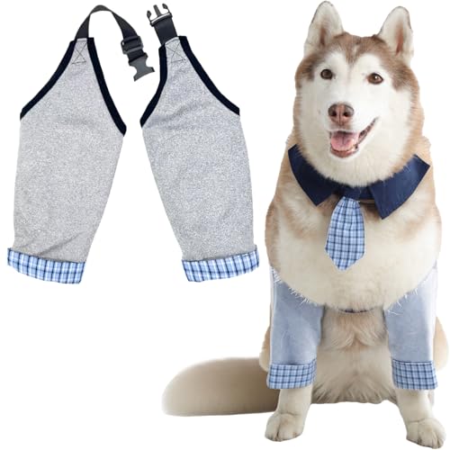 Image of Dog Elbow Pads Knee Protector Wraps Elbow Callus Treatment Sleeve for Wounds Front Legs Stop Licking Medium Large Dogs XL, Grey