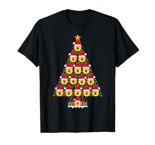 Nectarine Christmas Tree Lights Santa Hat Nectarine Xmas T-Shirt