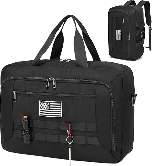 seyfocnia 3-In-1-Taktischer Rucksack, Laptoptasche 17 Zoll, Laptop Rucksack Herren Umwandelbarer Aktentasche-Laptoptasche, Rucksack HandgepäCk Flugzeug FüR Reisen