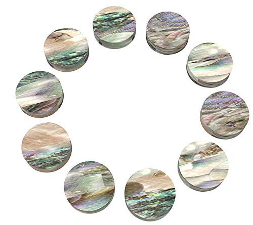Set 10 Segnatasti 6Mm. Dot Abalone Per Tastiera Chitarra Elettrica Acustica