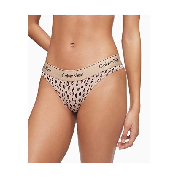 Calvin-Klein-Womens-Modern-Cotton-Brazilian-Cut-Panty Calvin Klein Women's Modern Cotton Brazilian Cut Panty, Savannah Cheetah_Cedar, X-Small