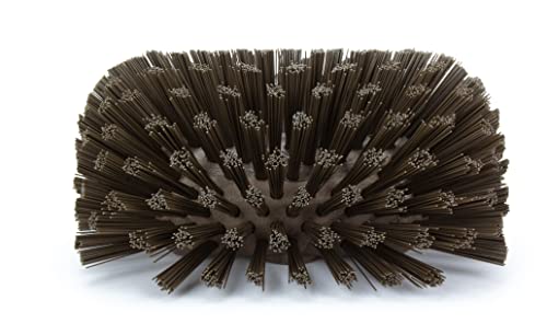 SPARTA Tank and Kettle Scrub Brush Heavy-Duty Tile Brush, Color-Coded and Handle Compatible (Sold Separately) for Optimal Access In Spacious Containers, Plastic, 5.25 X 7.5 Inches, Brown