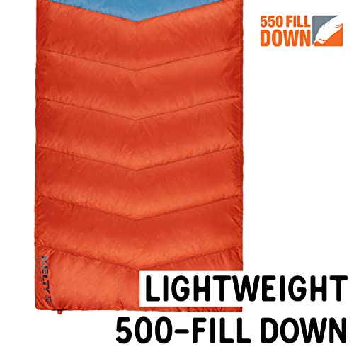 Image of Kelty Galactic Down 30 Degree Sleeping Bag, 550 Fill Power RDS Trackable Down, Backpacking and Camping, Zip Together for 2P Sleeping Bag | Zip Two Together for a 2P Bag, 550 Fill Compressible Down, PFC-Free Fabrics and Finishes, Buttery Soft Taffeta Lining