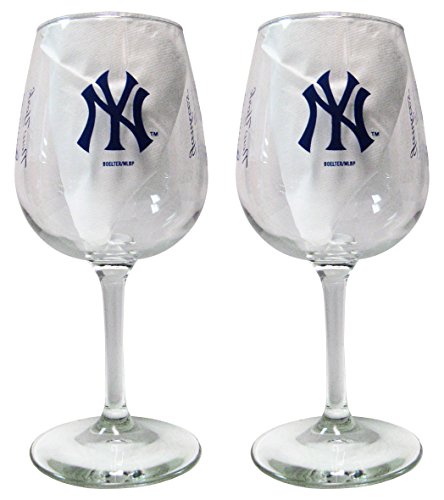 Boelter MLB New York Yankees Wine Glass (2-Pack)