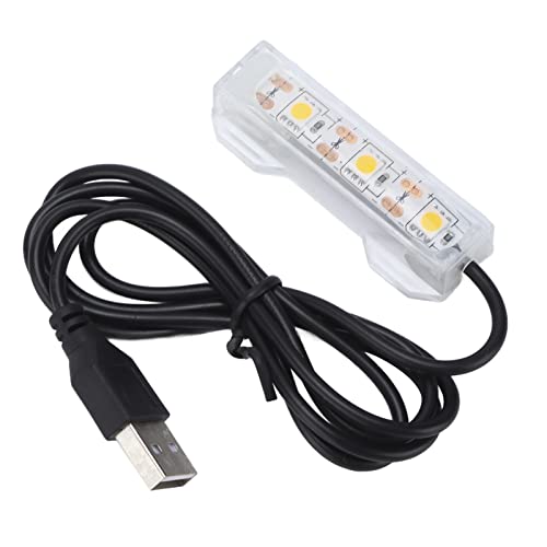 Tnfeeon USB LED Aquarium Light, 20 cm Unterwasser Lampe mit Mehrfarben Beleuchtung für Aquarien, Korallen & Wasserpflanzen, 12V, Einfache Installation