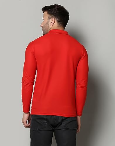 Image of INKKR Full Sleeve Men's Solid Polo Neck T-Shirt Combo
