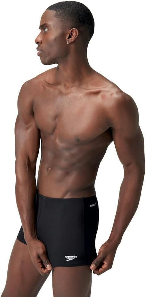Speedo Herren ECO Endurance+ Aquashort Schwimmhose | Chlorbeständig | Recyclingmaterial | Schwimm-Fitness | Training | Urlaub Black 34 2