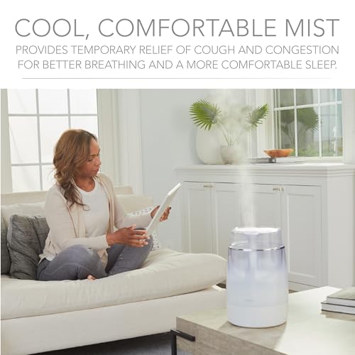 Vicks Embrace Cool Mist Top Fill Humidifier (VUL900), White – Cool Mist Humidifier Top Fill for Bedroom or Office - image 3