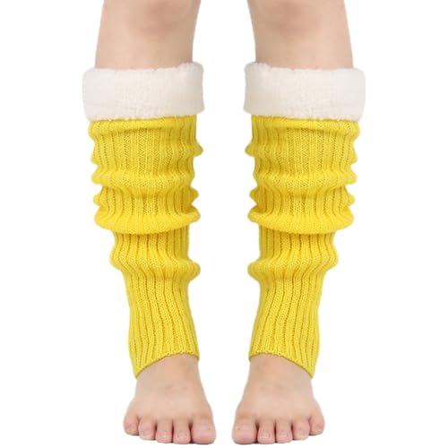 Image of Winter Leg Warmers for Women and Girls Warm Knitted Socks Knitted Wool Crochet Long Boot Socks New Year's Day Socks Christmas Socks