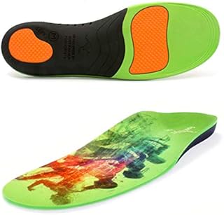 Footlogics Full-Length Orthotic Shoe Insoles with Arch Support for Achilles Tendonitis, Runner’s Knee, Plantar Fasciitis - Sports, Pair, S