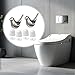 Baoblaze 2x Ceramic Birds Toilet Bolt Bathroom Decor Universal No Tools Required Unique Creative Toilet Floor Screw Cover, Silver