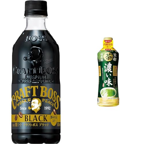 【セット買い】サントリー コーヒー クラフトボス 無糖ブラック 500ml×24本 + サントリー 機能性表示食品 伊右衛門 濃い味 600ml×24本