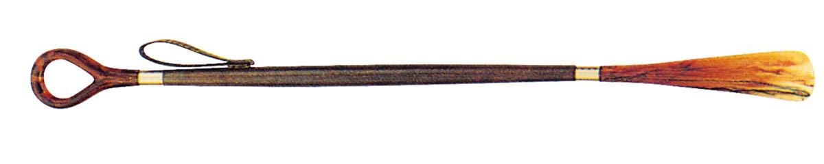 Delfa Calzascarpe gioielli 58 cm, calzascarpe con anello e gambo in legno marrone, marrone, 58