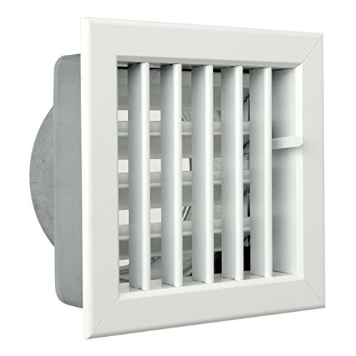La ventilación gcsib1615120-y Rejilla integrado para chimeneas, aluminio lacado blanco, 160 x 150 mm Cover