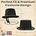Nicky Bigs Novelties Black Top Hats For Men, Magician Hat, Victorian Hat, Steampunk TopHat, Costume Hats For Adults With Adjustable Size