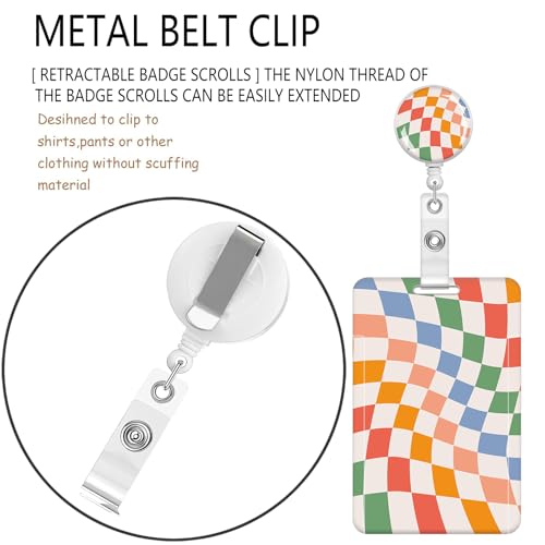 Ozve BADGE HOLDERA-12 Reels Retractable With Carabiner Reel Clip, Id Name Tag Work Badge Holder Belt Ferrule thumb #3