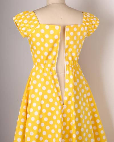 Image of YARN & INK Retro Swing Dresses for Women 1950s Vintage Rockabilly Clothes Pinup Clothing Cocktail Party Dress