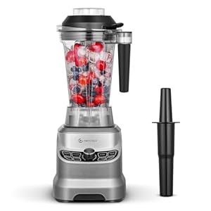 AMZCHEF Professionele blender met 8 instelbare snelheden, 1800 W mixer krachtige mixer voor de keuken, blender van 1,85 l voor shakes, smoothies, ijscrushen, bevroren vruchten