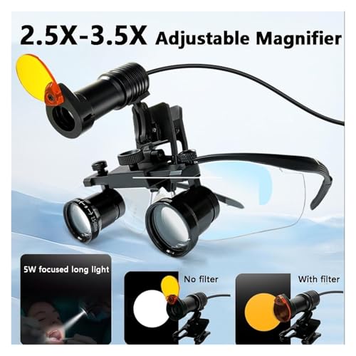 Loupes de dentiste contre le mal de dos avec lumière LED ajustable - 2
