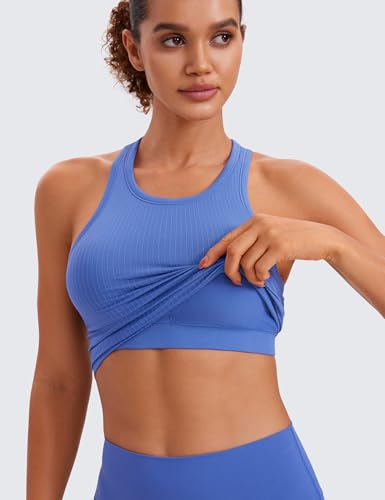 Image of CRZ YOGA Seamless Rib Racerback Crop Tank