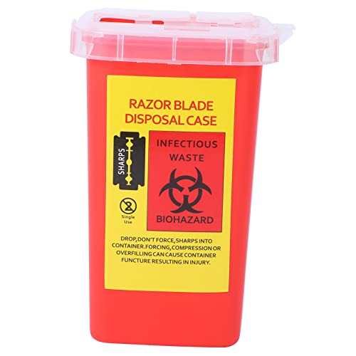 ELAYARD 1個 刃 リサイクル 箱 ヘア カミソリ 廃棄 シェーバー 容器 カミソリ 廃棄 ケース 旅行 カミソリ ケース 収納 カミソリ カミソリ ホルダー 刃 廃棄 ケース
