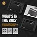 Ridge Wallet for Men - Slim Minimalist Compact Wallet and Card Holder, RFID Protected Front Pocket Wallets for Men with Integrated Money Clip (Matte Black Titanium)