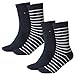 Produktbild TOMMY HILFIGER Damen Socken Stripe Casual Socken 4er Pack, Mehrfarbig (58810-midnight blue-563), Gr. 39/42