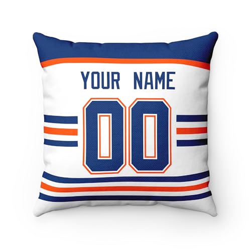Image of ANTKING Edmonton Throw Pillow Personalized Custom Any Name and Number for Men Women Boy Gifts
