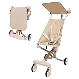 [MRG] ベビーカー b型 軽量 コンパクト 4輪 オックスフォード 折りたたみ 日除け 軽い サンルーフ 持ち運び お出かけ 涼しい (03.ベージュOX)
