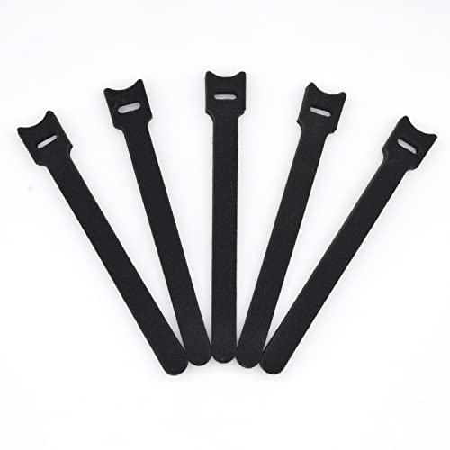 Kabelbinder [50-Stücke], Kabelbinder, wiederverwendbare Kabelbinder, Kabelspeichermanager, verwendet, um Kabel, Jacken, PC-Kabel, Drähte, etc. (schwarz) Cover