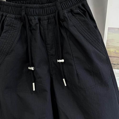 Boys Cargo Pants Casual Drawstring Elastic Waist Trousers Trendy Lounge Solid Color School Pants for Boys 5-15 Years3