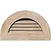Ekena Millwork GVWHR28X1401SFUPI Half Round GVWOL12X1402SDPPI, 33"W x 19"H (Rough Opening: 28"W x 14"H), Pine, Unfinished