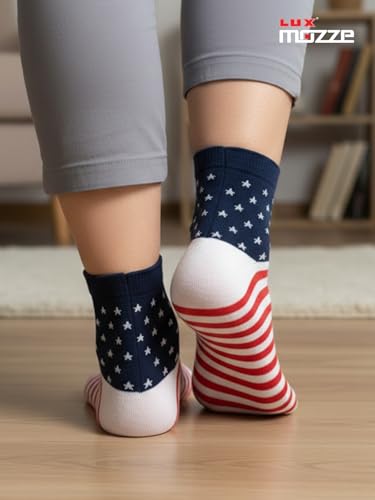 Image of Orbit Ankle Length Socks for Men |Made With Durable & Breathable Cotton | Ideal for Gym, Running, Office | 3 Pair -Multicolor