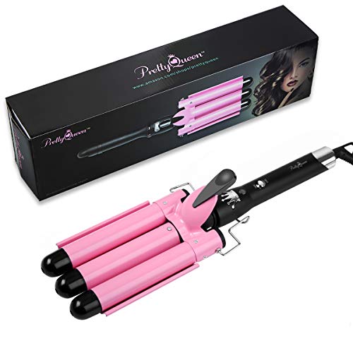3 Barrel Curling Iron Wand, 25mm Beach Waver Curler, Ceramic Iron Hair Care, Two Gear, Dual Voltage