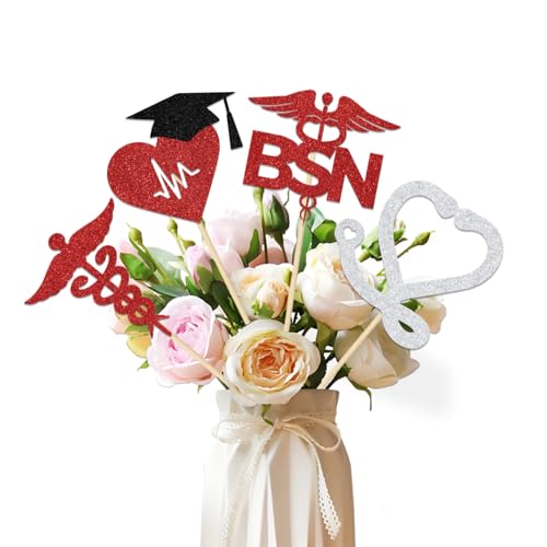 Centros de mesa BSN para fiesta de graduación de enfermería