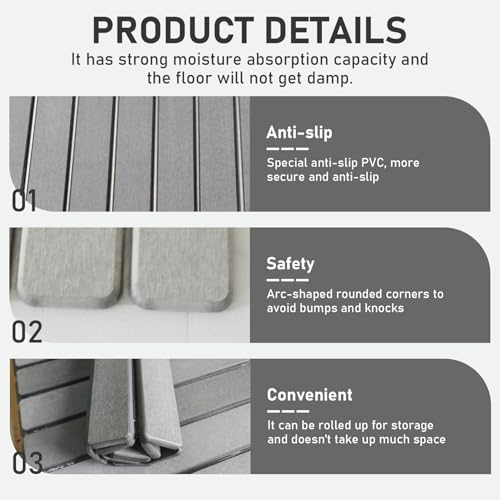Tapis de douche ultra absorbant en diatomite à séchage rapide - 4