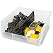 Akro-Mils 40230 Plastic Length Dividers for AkroBins Stackable Storage Bins Models 30230, 30235, 30255, Custom Storage Inserts for Tools, Crafts & Supplies, 6-Pack, Black