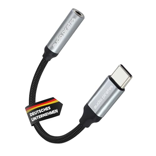 audio pirates HiFi USB-C auf Klinke Kabel | USB-C AUX Adapter mit D/A-Wandler | 3,5 mm Klinkenstecker | Kompatibel mit iPhone 15 Pro/Max, Galaxy S24/S23/S22, iPad Pro (1er-Pack, Buchse 0,15 Meter)