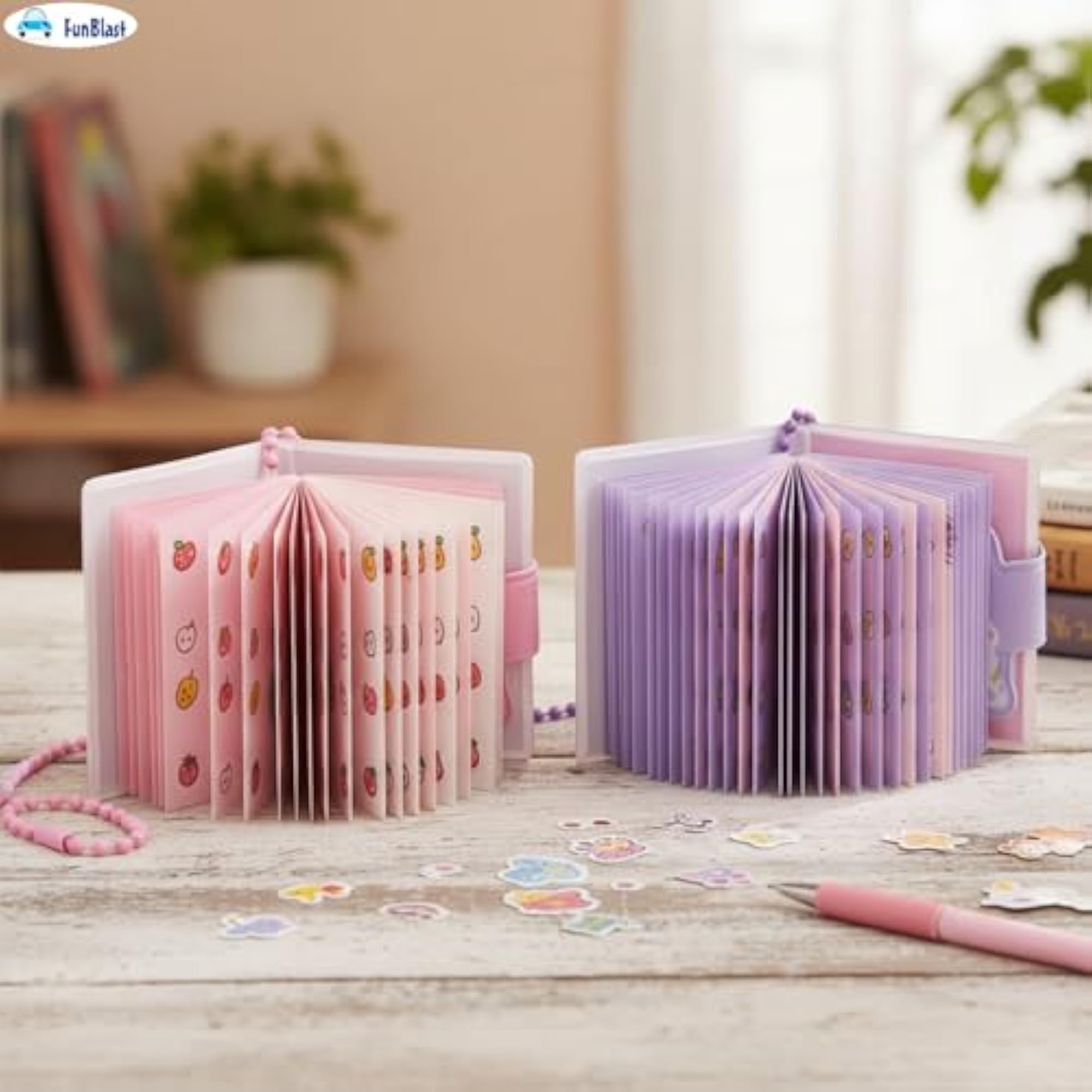 Mini Pocket Diary - 2 Pcs Keychain with Velcro Closure