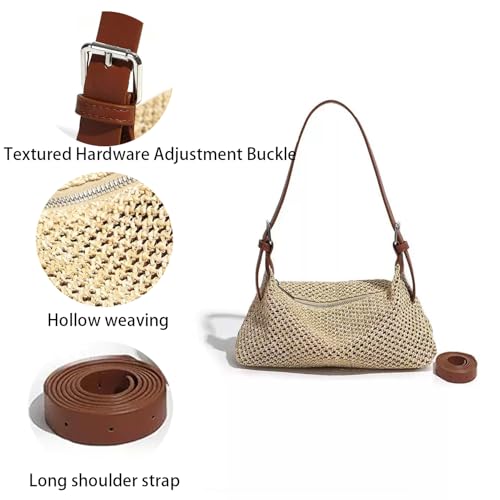 Mesh Beach Bag,Straw Shoulder Purses for Women,Beach Bag Fashion Crossbody Bag, Crochet Purses Shoulder Handbag4