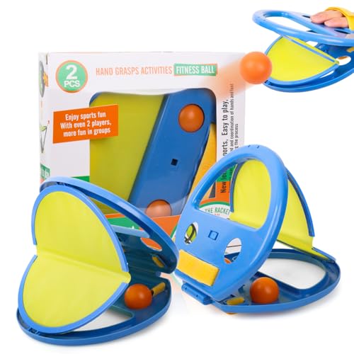 Fzyisw 2 Stück Fangballspiel Kinder Ballspiele für Draußen, Wurfspiel Kinder Outdoor Ballfangspiel mit Ball Sandspielzeug Gartenspielzeug Geschicklichkeitsspiel Wurfspiele Fangballspiel