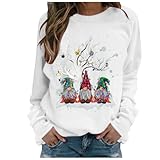 Facile à assortir : le sweat-shirt pour femme se combine parfaitement avec vos jeans, pantalons et jeans skinny préférés et peut être porté à l'intérieur ou à l'extérieur pour un look décontracté au quotidien : le motif de Noël joyeux donne au haut un look atmosphérique pour les vacances.