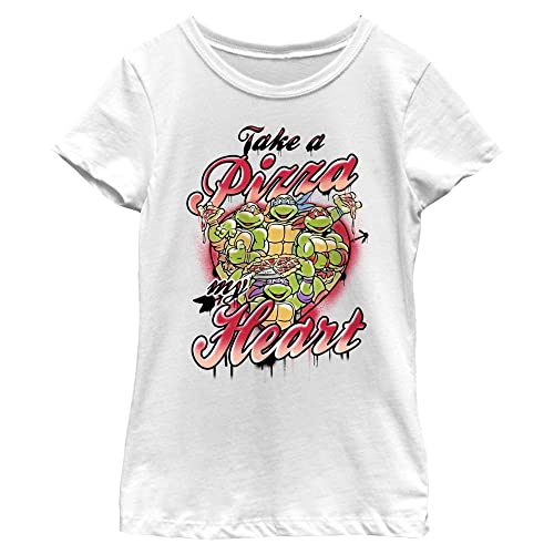 Nickelodeon Teenage Mutant Ninja Airbrush Turtles Girls Short Sleeve Tee Shirt