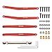 RCAWD for FMS FCX24 Stretch Kit Trailing Arms Rock Bouncer Suspension Links Kit Red