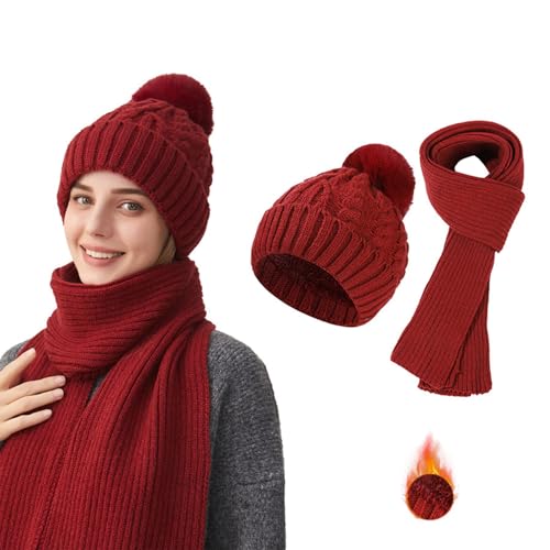 Ensemble bonnet écharpe gants cache-oreilles protection thermique - 2