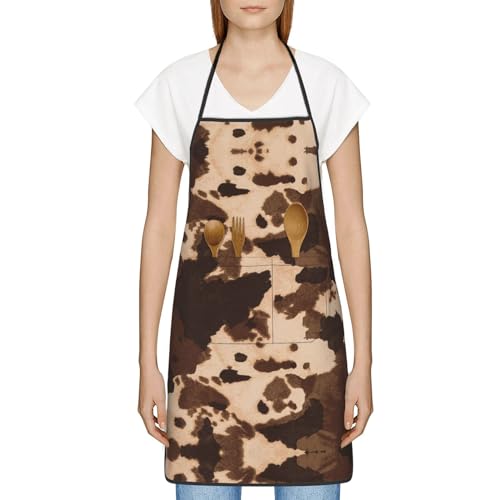 Beecodek Delantal moderno moderno con estampado de triángulos de oro blanco y negro, con bolsillos, resistente a las manchas, impresión de ancho completo, diseño de borde de bloqueo, perfecto para