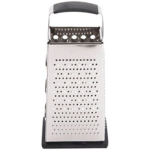 Image of TableCraft SG205BH, Cash & Carry Back Of The House Box Grater, Large 9 inch Size, 4-Sided Tapered Design, Anti-Slip Base, Dishwasher Safe, Stainless Steel, Ideal for Shredding Veggies and Grating Cheese