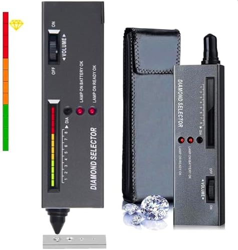 Diamond Tester High Accuracy Diamond Tester Pen,Environmental Protection 9V Battery,Professional Diamond Selector for Jeweler Novice and Expert,Thermal Conductivity Meter (Diamond Tester)
